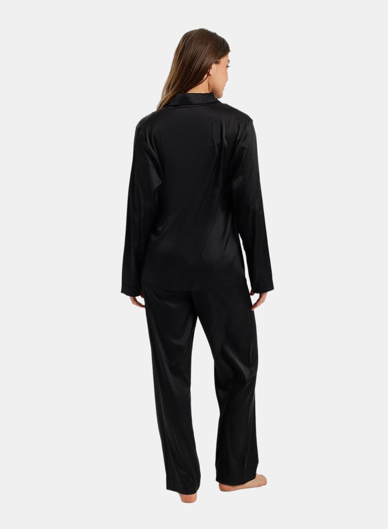 Carina Satin Buttoned Pyjama Set - Image 4