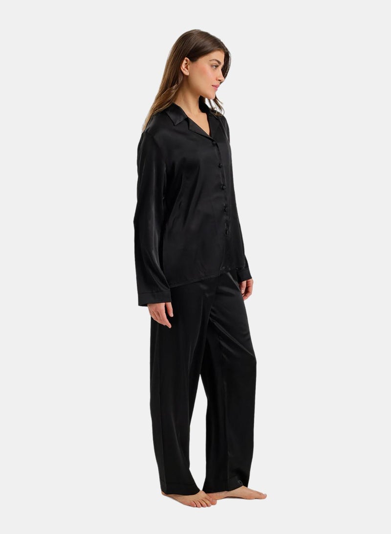 Carina Satin Buttoned Pyjama Set - Image 3