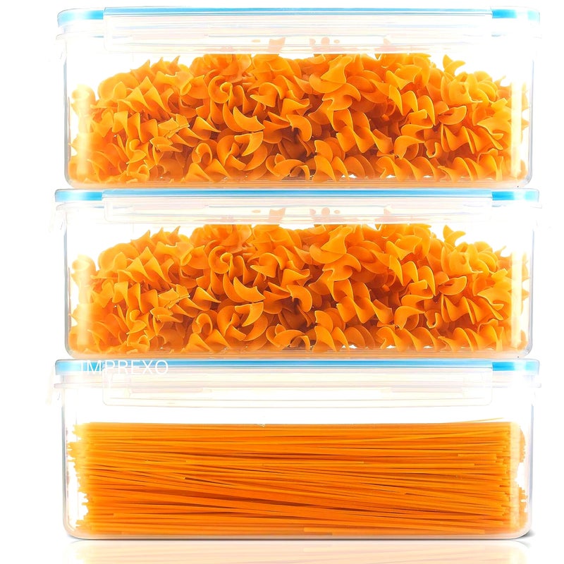 IMPREXO Air Tight Food Storage Containers Kitchen Containers for Storage Set Plastic Storage Box for Kitchen Airtight Containers Storage Jar Set for Kitchen Storage, Pack of 3 (3800 ML) - Image 5