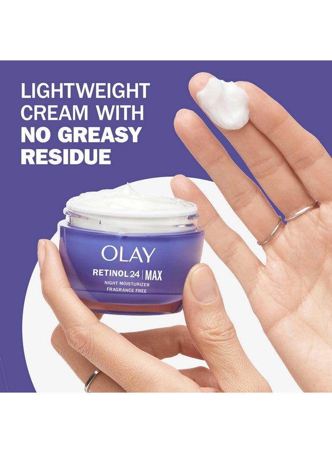 Olay Retinol 24 Max Moisturizer, Retinol Hydrating Night Face Cream, Non Greasy, Fragrance-Free 1.7 oz - Image 5