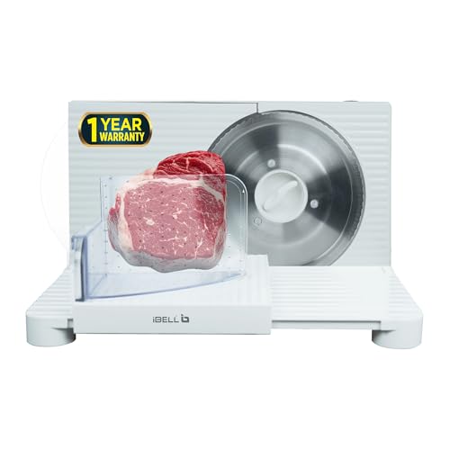 iBELL MS170M Electric Meat Slicer Foldable Portable, 850W, Stainless Steel Blade, Heavy Duty Meat Slicer (White) - Image 1