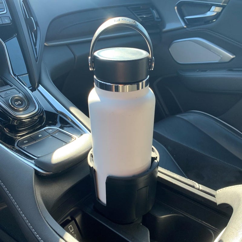Swigzy Car Cup Holder Expander (Long Base) - Adjustable Expandable Insert Extender, Automotive Adapter Holds Hydro-Flask, Yeti, Nalgene, Large (32 40 oz) Water Bottles, Big Drinks - Universal - Image 3