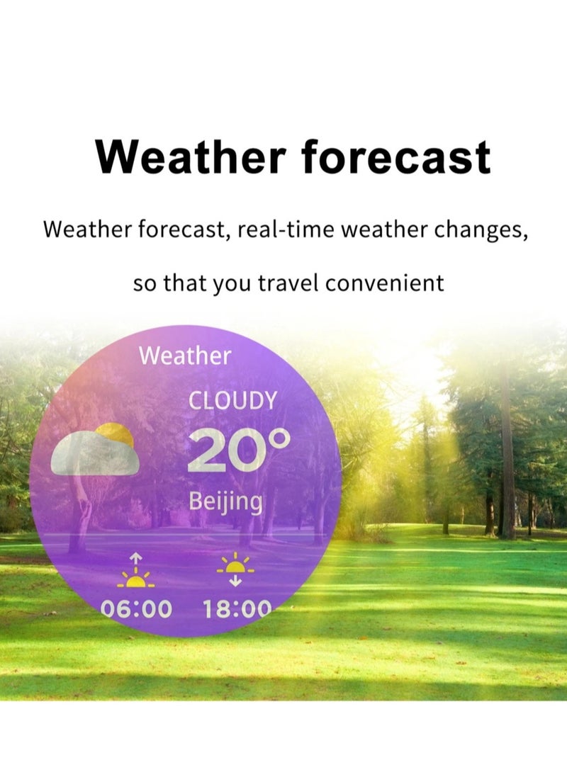 ساعة ذكية GT66 مع سماعات أذن بشاشة 1.39 بوصة مستديرة متعقب لياقة بدنية مع مراقبة معدل ضربات القلب والنوم وأكثر من 100 وضع رياضي للرجال والنساء - Image 4