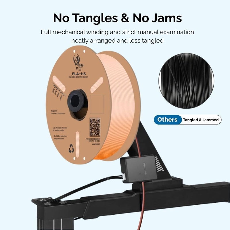 3idea PLA+ HS Premium High Speed 3D Printing Filament, Beige 1.75mm, Net Weight-1kg - Image 3