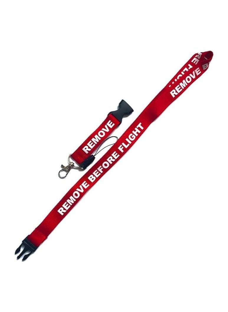 SOLDOUT Remove Before Flight Lanyards for Key Neck Strap Card Badge Gym Key Chain Lanyard Key Holder DIY Hang Rope Keychain Lanyard (Red)  - Image 1