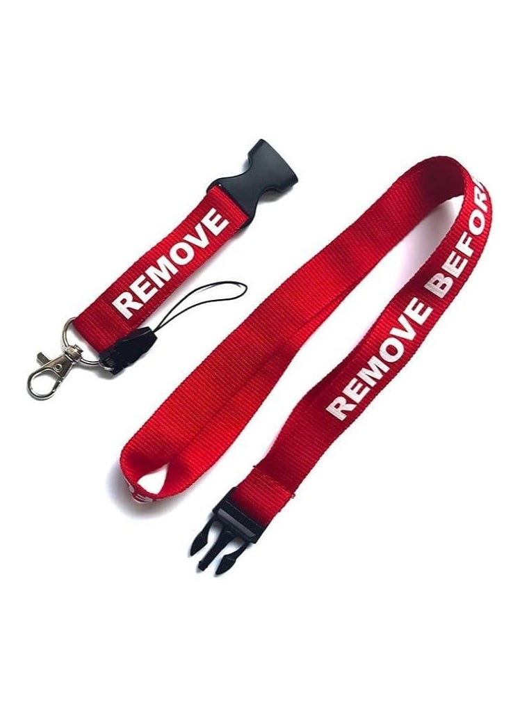 SOLDOUT Remove Before Flight Lanyards for Key Neck Strap Card Badge Gym Key Chain Lanyard Key Holder DIY Hang Rope Keychain Lanyard (Red)  - Image 4
