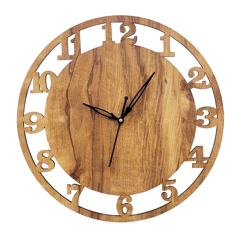 ADK Wall Clock for Living Room Bedroom Home Office Kitchen Asymmetric Shaped Designer MDF Wall Clock for Home Decor Standard 165 - Image 1