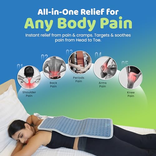 Heatronics Electric Heating Pad XL | Large Heating Pad for Back & Period Pain Relief | 3 Heat Levels | ThermoLock™ Control | TheraFlex™ 6-Layer Build | ISO 13485 & CDSCO Certified | 1-Year HeatCare™ Warranty - Image 4