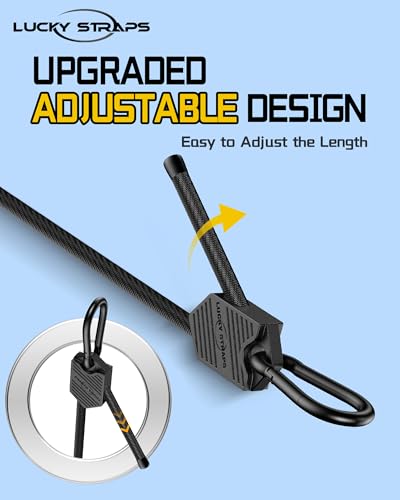 LuckyStraps 8 Pcs 12 Inch Adjustable Carabiner Bungee Cords with Hooks, Easy to Adjust from 7" to 12", Black Bungee Straps with UV-Resistance & Superior Elasticity for Cargo, Bike, Luggage, Carts, Truck, etc - Image 2