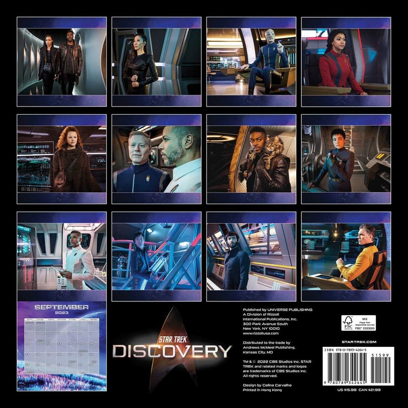 Universe Publishing Star Trek: Discovery 2023 Wall Calendar - Image 2