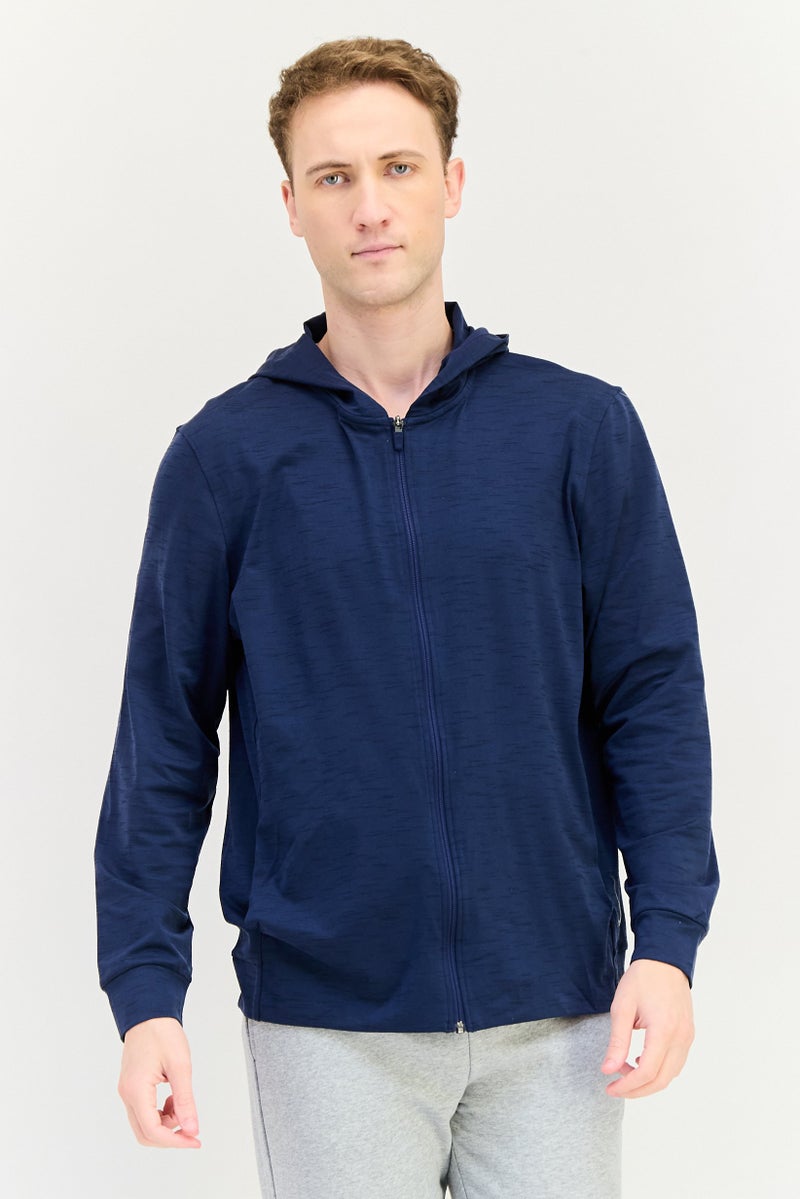 Nike Men Dri-Fit Long Sleeve Training Jacket, Navy - Image 1