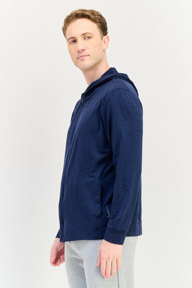 Nike Men Dri-Fit Long Sleeve Training Jacket, Navy - Image 4