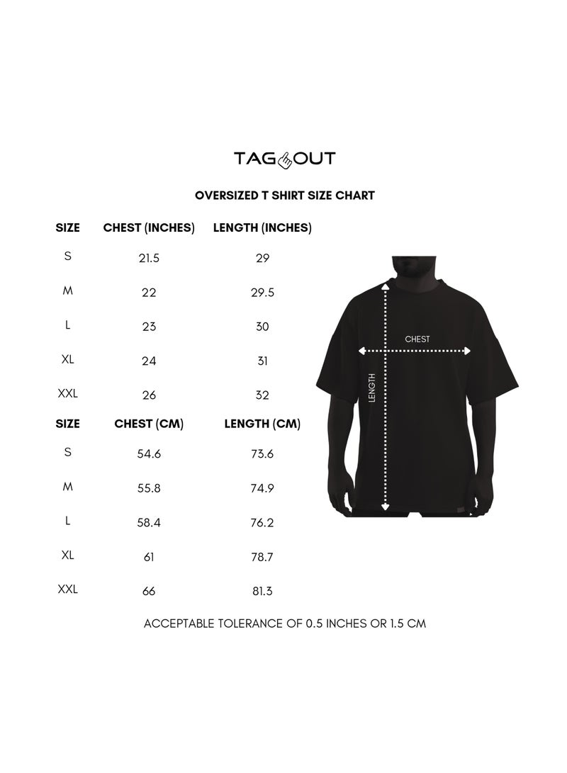 TAG OUT Unisex Summer Oversized Loose T-shirt Drop Shoulder Boxy Fit  - Image 4