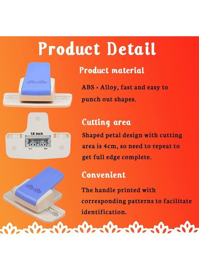 ECOHU Border Punch, Border Edge Craft Punch, Flower Design Embossing Punch, Tools Scroll Punch for Scrapbooking, Wedding Cards, Decoration and DIY Arts. (Patten-1) - Image 5