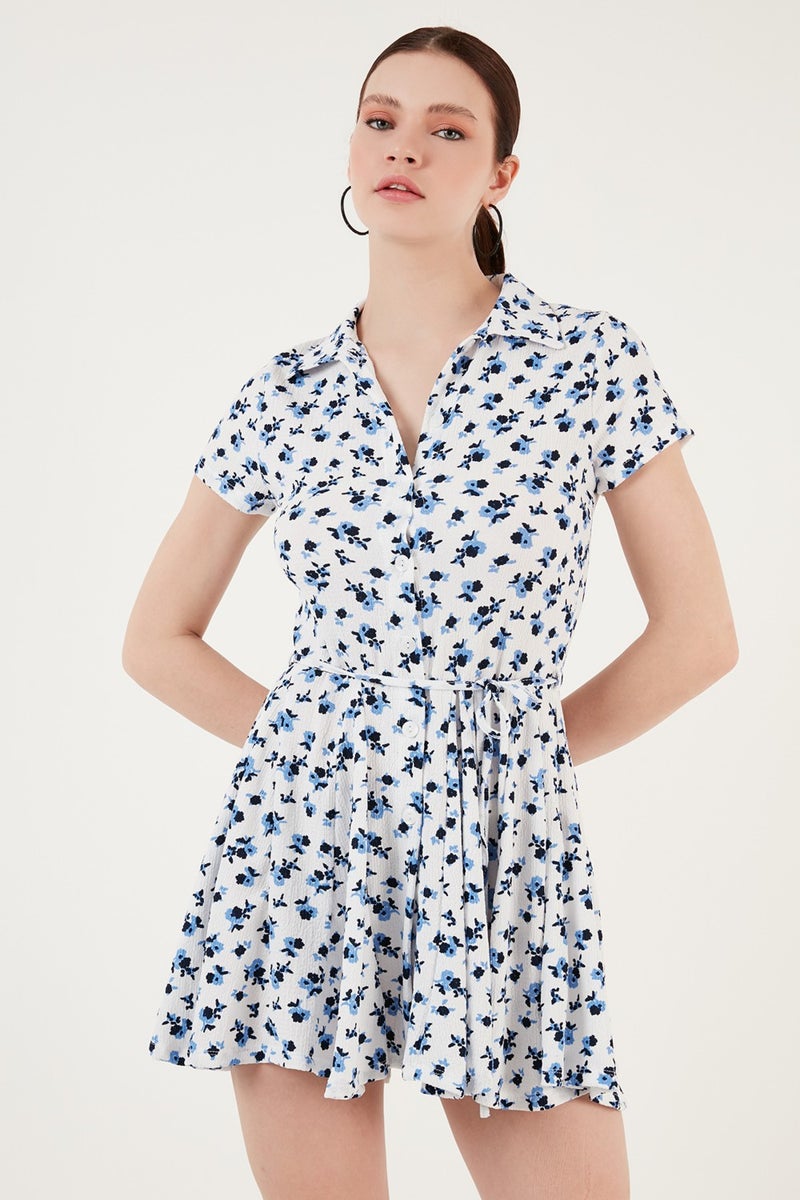Lela Tie Detail Mini Shirt Dress Women's Dress 5869006  - Image 3