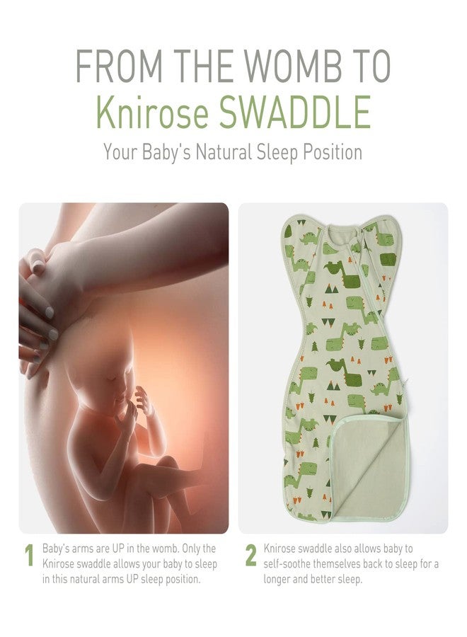 Knirose 3-Way Wearable Swaddle Blankets Sleep Sacks with Arms Up, Hands Up Sleeping Sack Easy Diaper Changing Sleeping Bag for Baby Boy Girl Newborns Transitions to Arms-Free Calms Startle Reflex - Image 3