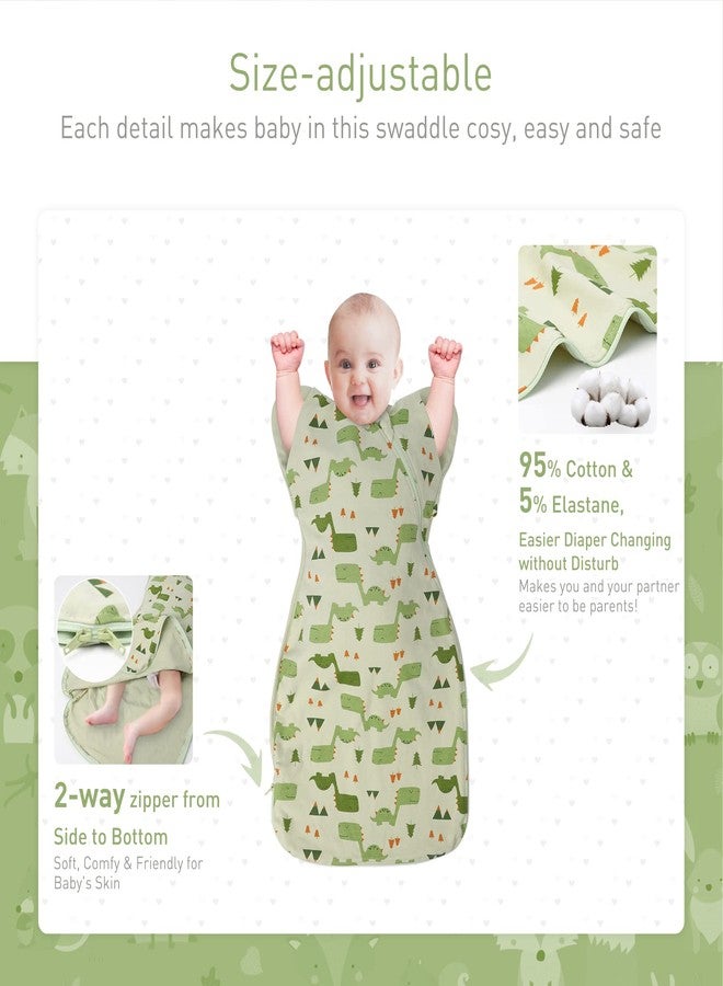 Knirose 3-Way Wearable Swaddle Blankets Sleep Sacks with Arms Up, Hands Up Sleeping Sack Easy Diaper Changing Sleeping Bag for Baby Boy Girl Newborns Transitions to Arms-Free Calms Startle Reflex - Image 5