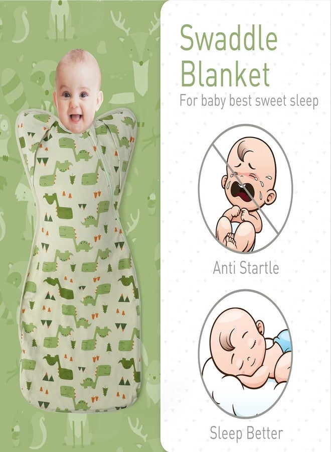 Knirose 3-Way Wearable Swaddle Blankets Sleep Sacks with Arms Up, Hands Up Sleeping Sack Easy Diaper Changing Sleeping Bag for Baby Boy Girl Newborns Transitions to Arms-Free Calms Startle Reflex - Image 2