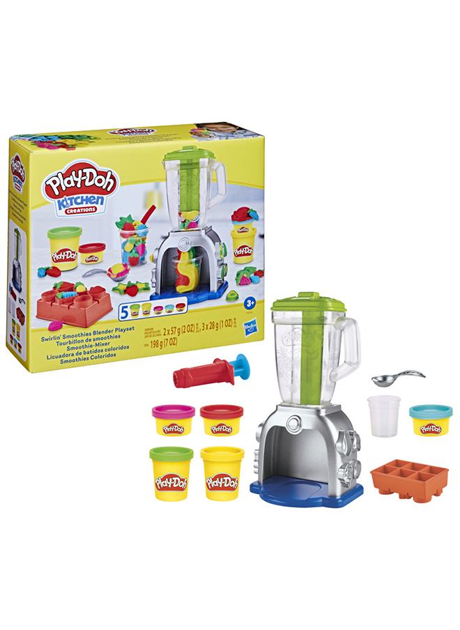Play-Doh Swirlin' Smoothies Toy Blender Playset, Play Kitchen Appliances, Kids Arts and Crafts Toys for 3 Year Old Girls and Boys and Up - Image 1