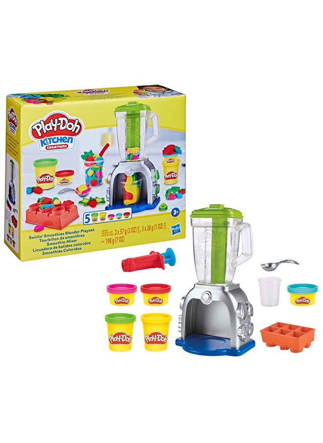 Play-Doh - Swirlin' Smoothies Toy Blender Playset, Play Kitchen Appliances, Kids Arts and Crafts Toys for 3 Year Old Girls and Boys and Up - Image 1