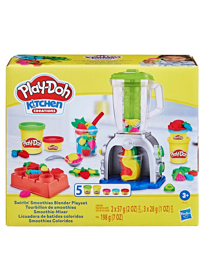 Play-Doh - Swirlin' Smoothies Toy Blender Playset, Play Kitchen Appliances, Kids Arts and Crafts Toys for 3 Year Old Girls and Boys and Up - Image 1