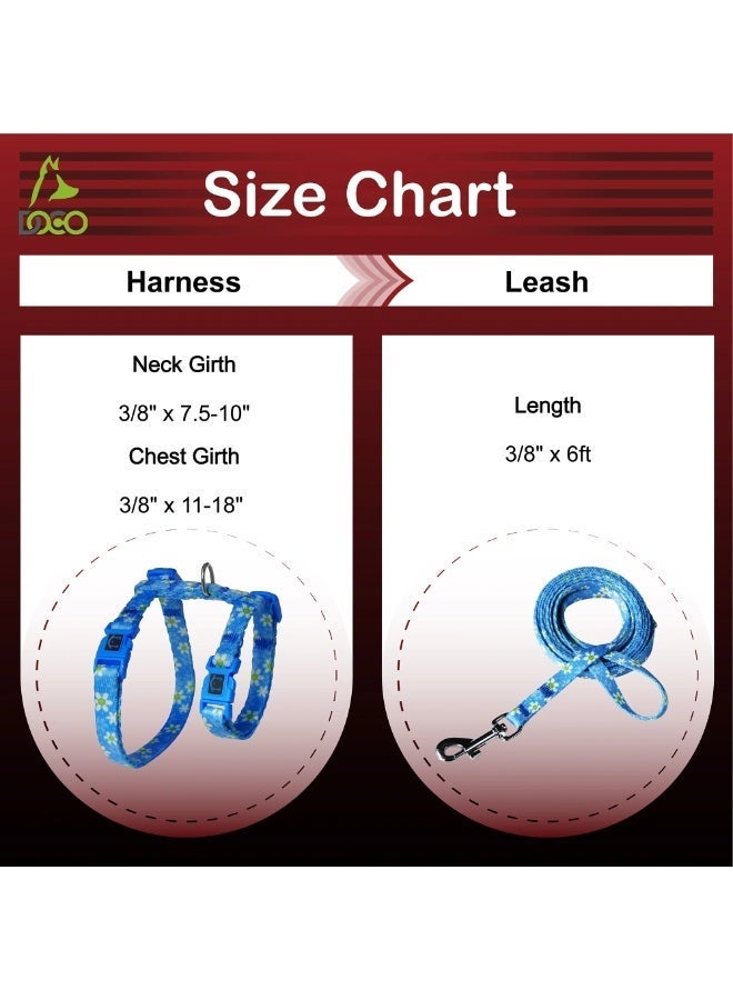 DOCO® LOCO Cat Harness + Leash Combo - Printed Pattern 6ft (DCAT202+2072)[Size - XS, Color - M3] - Image 2