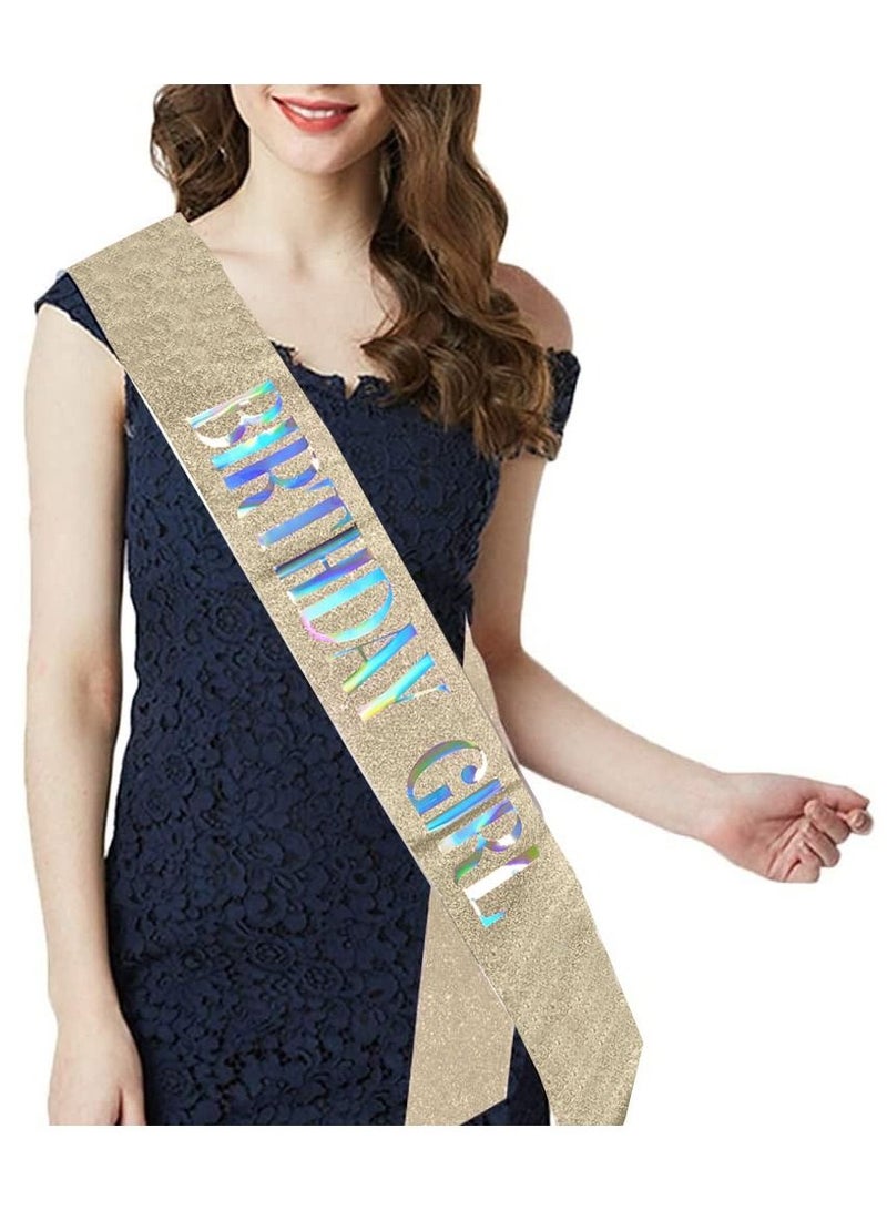 MARGOUN Birthday Girl Sash Graphic Birthday Slogan Satin Sash Birthday Supplies Party Costume Accessories - Image 2