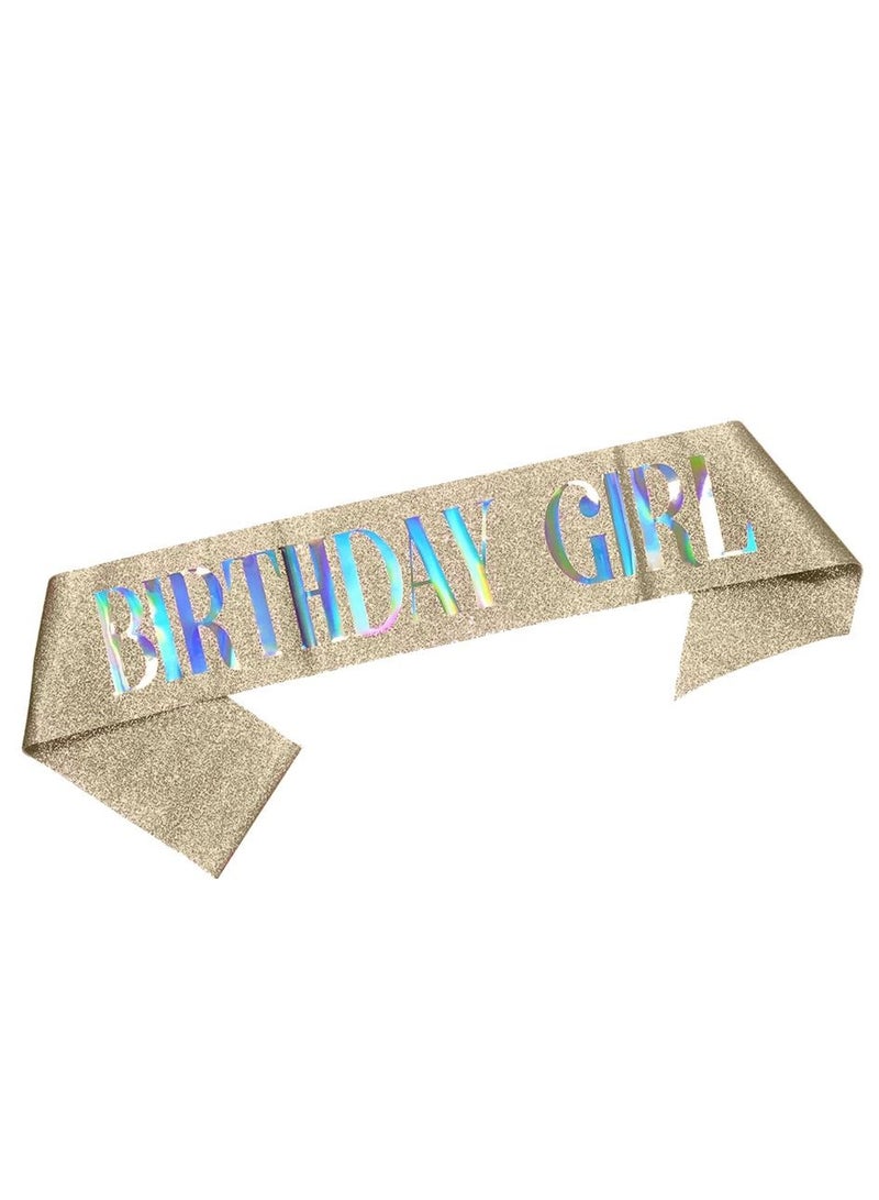 MARGOUN Birthday Girl Sash Graphic Birthday Slogan Satin Sash Birthday Supplies Party Costume Accessories - Image 1