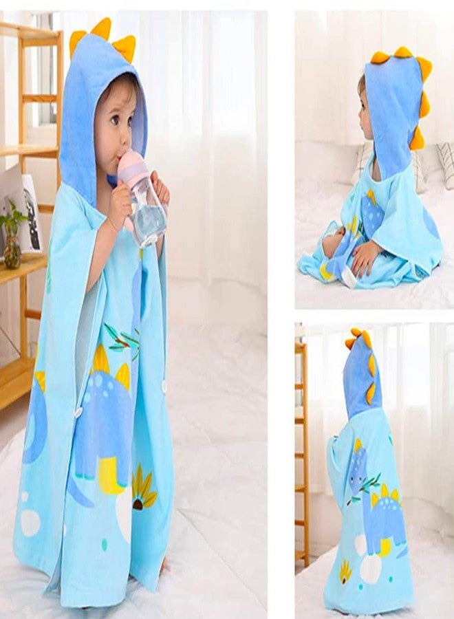 Gneliwm Kids Hooded Beach Towel Poncho Children Bath Towel Wrap Cotton Animal Pattern Toddler Swimming Pool Shower Towel for Boys Girls - Image 4