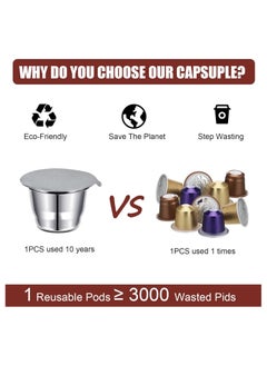 LIMOS Reusable Stainless Steel Espresso Capsules with Aluminum Foil Seal Stickers for coffee Machines (6 Cups, 204 Lids)  - Image 5