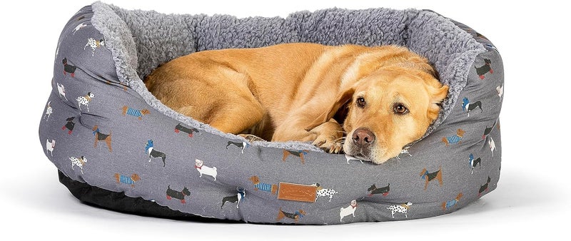 Danish Design FatFace Marching Dogs Deluxe Slumber Dog Bed 35-Inch/89CM - Image 1
