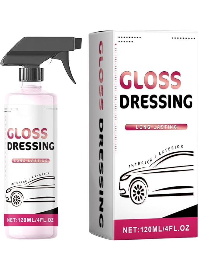 Azonee 120Ml Car Gloss Dressing Spray, Trim & Tire Dressing, Cars Ceramic Plastic Coating Trim Restore, Shines & Protects Plastic, Restore Faded Plastics, Plastic Restorer For Cars Ceramic Plastic Coating  - Image 1