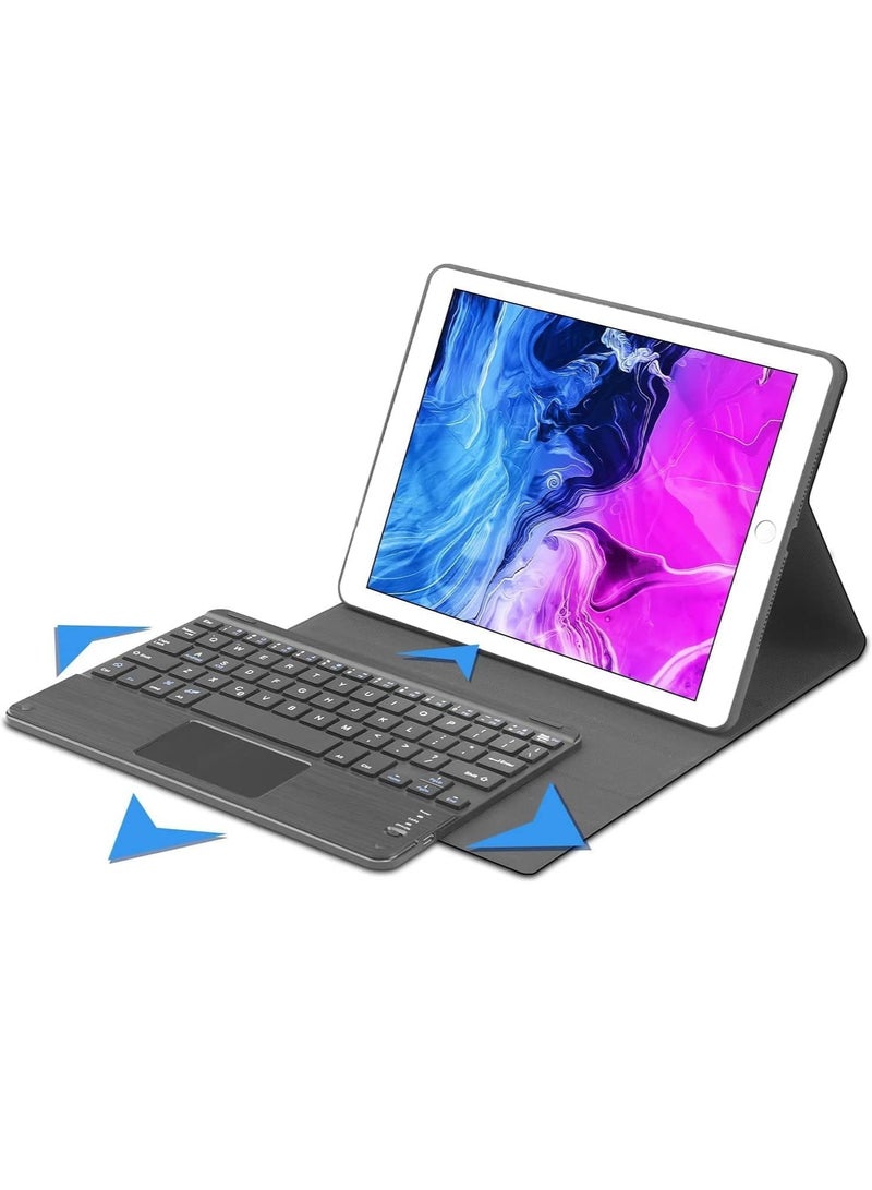 iPad 6th Generation Case with Keyboard, Smart Touchpad Keyboard for iPad Air 2 & 1 - iPad 5th Gen - Folio Cover Wireless Bluetooth Keyboard - Thin & Light- Black, iPad Pro 9.7 inch - Image 1