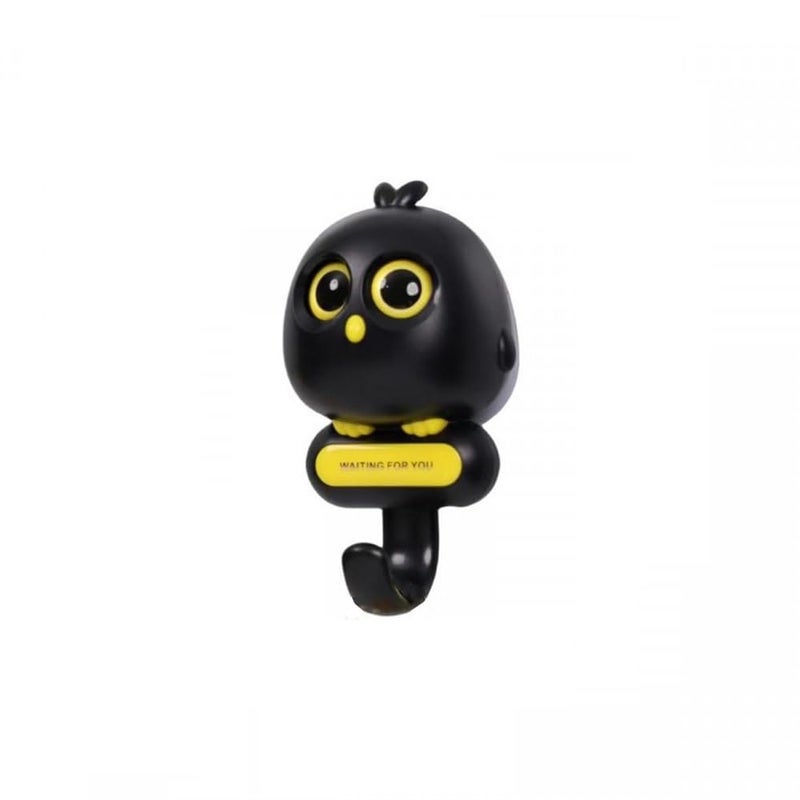 PUSHKH Blinking Owl MultiFunctional Adhesive Wall Hook with Automatic Open Close Eyes Creative Wall Decoration Hook Pack of 2 - Image 1