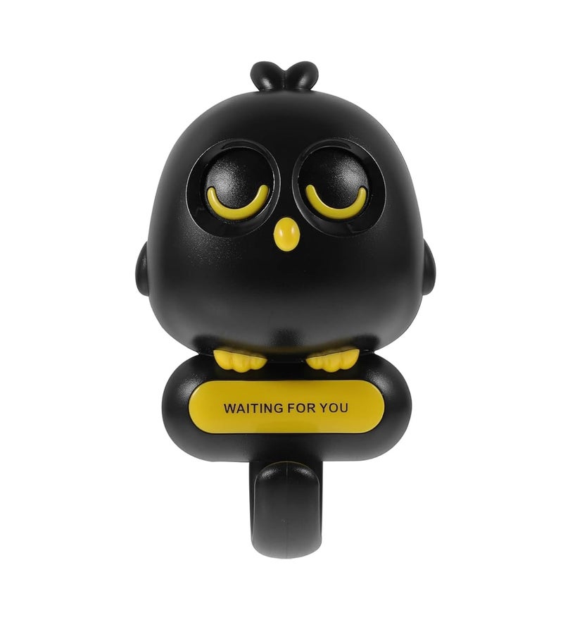 PUSHKH Blinking Owl MultiFunctional Adhesive Wall Hook with Automatic Open Close Eyes Creative Wall Decoration Hook Pack of 2 - Image 2