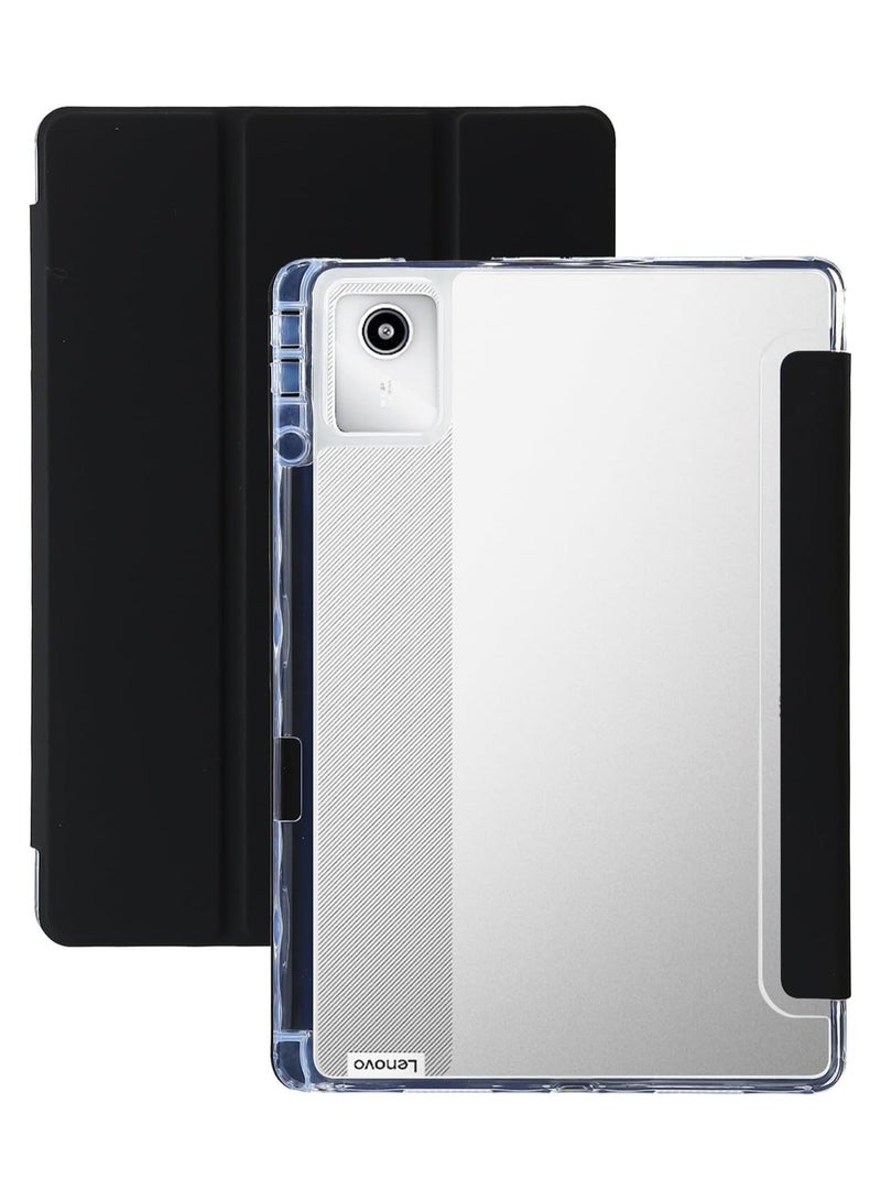 VKL Case Compatible with Lenovo Xiaoxin Pad 2024/Lenovo Tab M11 11.0 Inch, Protective Case Stand Case Transparent Shockproof Cover with Pen Slot Holder (Black) - Image 1