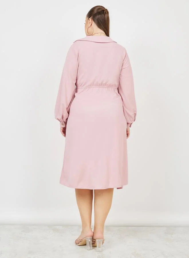 Styli Blouson Sleeve Dress