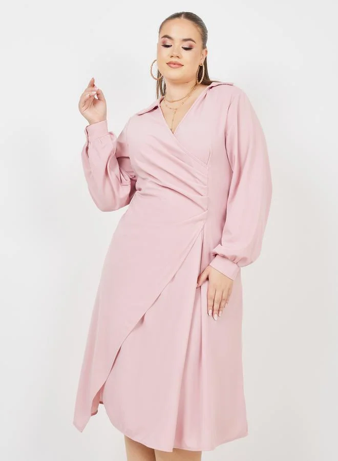 Styli Blouson Sleeve Dress