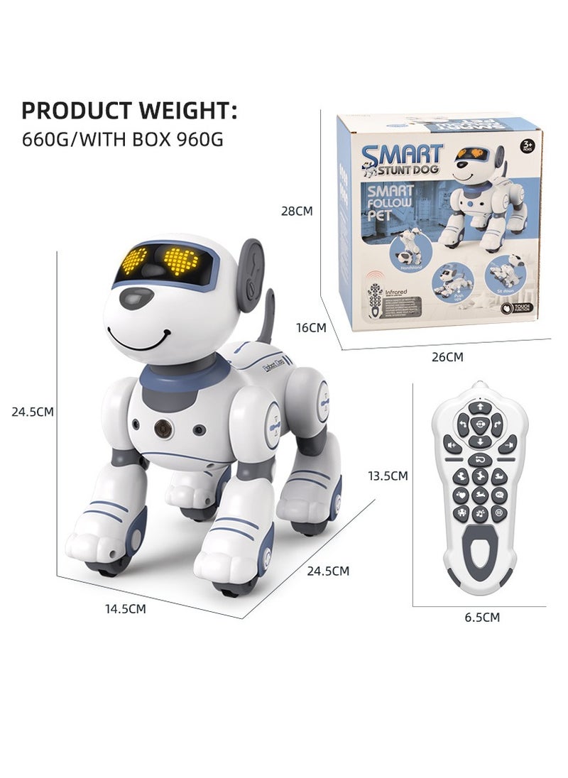 Remote Control Robot Dog Toy Programmable Smart Robot Dog for Kid Interactive Dancing Walking Singing Stunt Robot Dog Educational Toy Birthday Party Gift