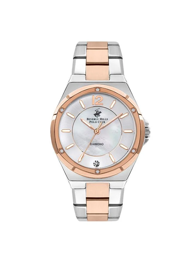 بيفرلي هيلز بولو كلوب Beverly Hills Polo Club Women's 2035 Movement Watch, Analog Display and Metal Strap - BP3351X.130, Gold