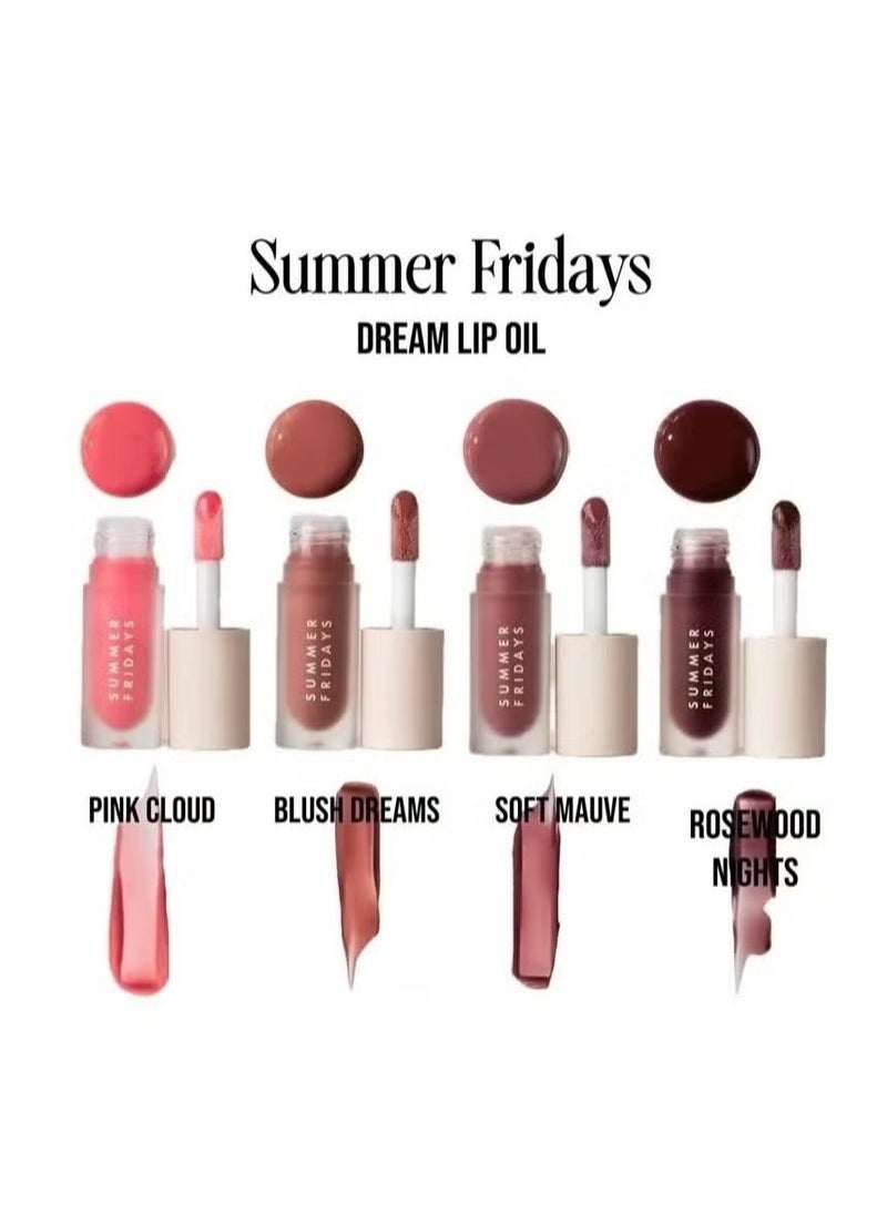 SUMMER FRIDAYS - Dream Lip Oil for Moisturizing Sheer Coverage, High-Shine Tint, and Deep Hydration - Blush Dreams (4.5ml) - Image 1