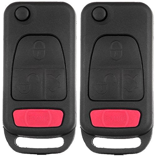 ECCPP Uncut 4 Buttons Keyless Entry Remote Key Fob Shell Case Replacement fit for 94-2005 Mercedes-Benz AMG S500 SL500 SLK230 SLK32 AMG SL600 ML430 NCZMB1K - Image 1