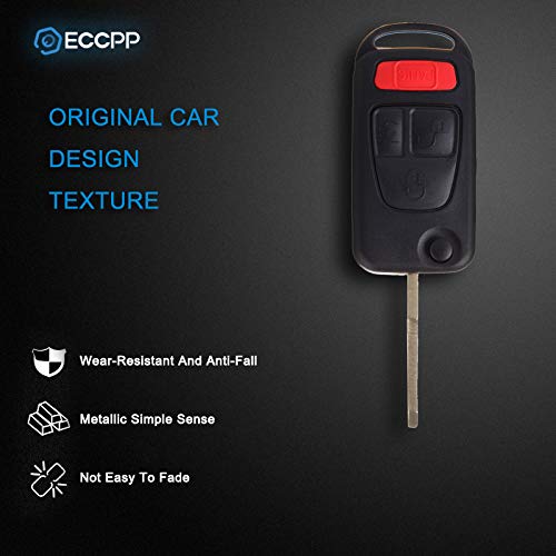 ECCPP Uncut 4 Buttons Keyless Entry Remote Key Fob Shell Case Replacement fit for 94-2005 Mercedes-Benz AMG S500 SL500 SLK230 SLK32 AMG SL600 ML430 NCZMB1K - Image 4