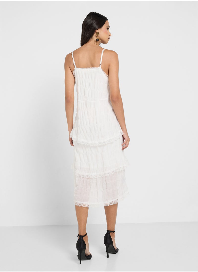 ELLA Strappy Dress With Lace Trims  - Image 2