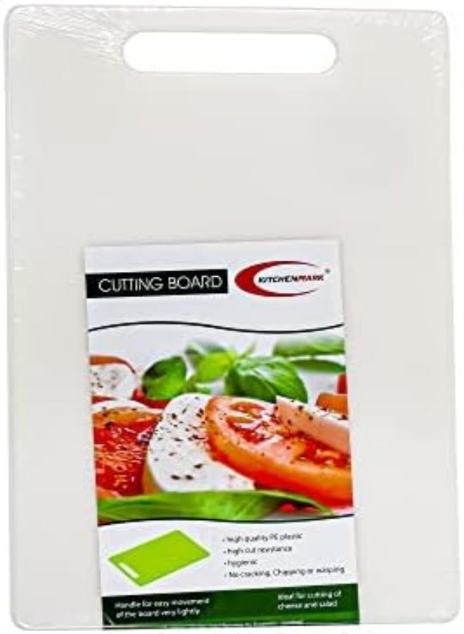 AKDC Kitchenmark Chopping Board With Hanging Hole Non-Slip Base Rectangular Kitchen Serving Board Cutting Board For Cheese, Vegetables And Fruits Strong And Durable Non-Toxic Polyethylene (S - 24X13 Cm) - Image 3