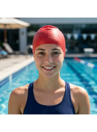 Premium Silicone Swimming Cap for Adults and Kids, Stretchable Waterproof Swim Cap for Pool Training and Water Sports