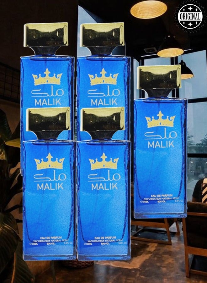 Blue 5 Pieces Malik Blue Perfume 100ml EDP - Image 1
