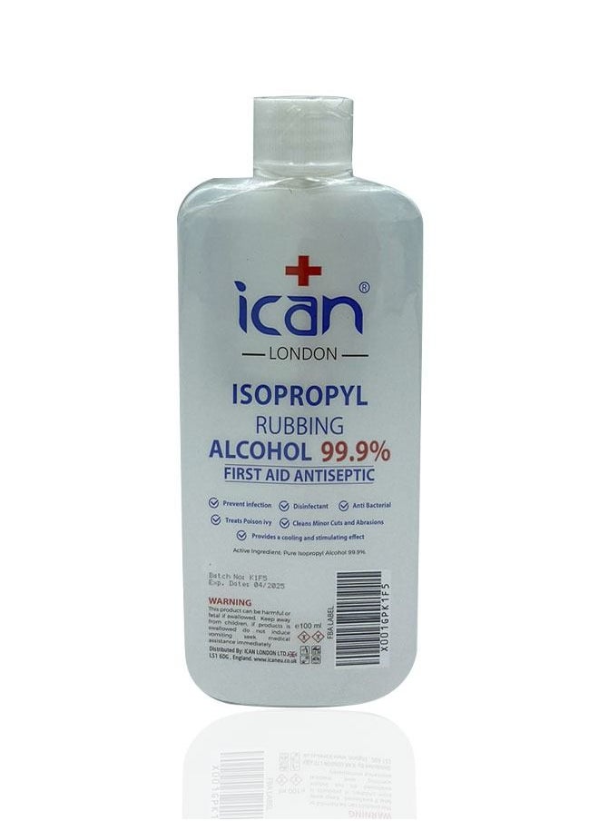 iCan London Isopropyl rubbingAlcohol 99.9% First aid Antiseptic Disinfectant 100ml 