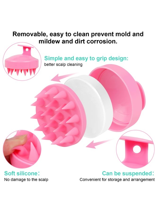 Loquat 3-Piece Set Of Wet And Dry Scalp Massager, Shampoo Brush, Exfoliating Brush, Soft Silicone Brush For Hair Growth And Dandruff Removal - Image 2