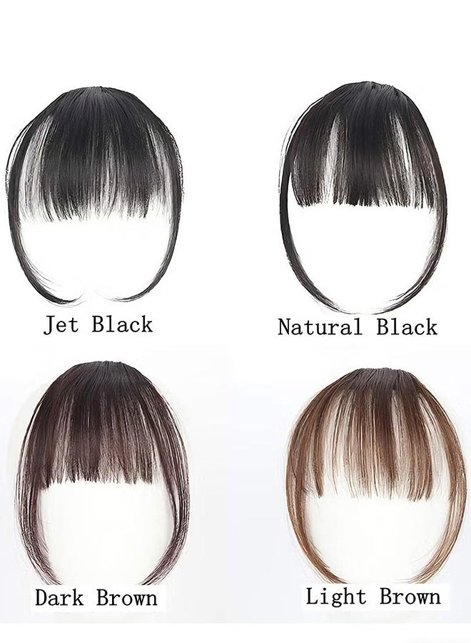 Happy D Natural Synthetic Hair Flat Bangs/Fringe Mini Hair Bangs Fashion one Clip-in Hair Extension(Dark Brown) - Image 4